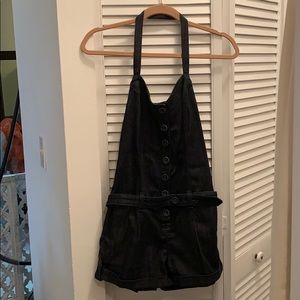 Dark blue jean halter jumper